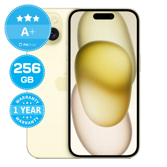 Apple iPhone 15 Yellow 256GB A+ Recondi?ionat