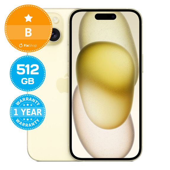 Apple iPhone 15 Yellow 512GB B Recondi?ionat