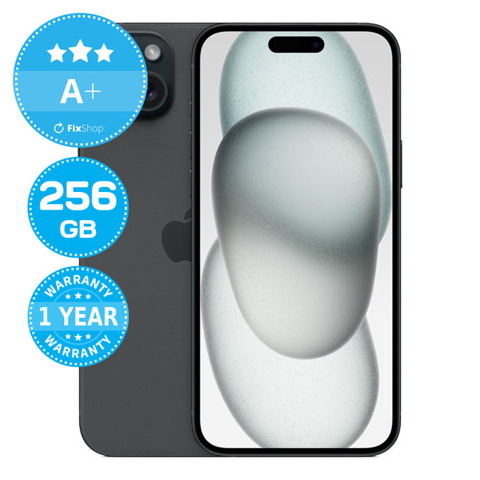 Apple iPhone 15 Plus Black 256GB A+ Recondi?ionat