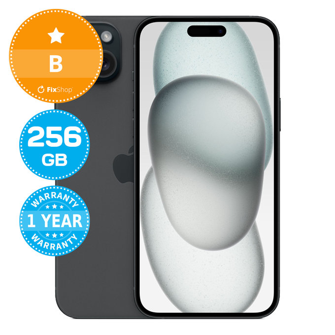 Apple iPhone 15 Plus Black 256GB B Recondi?ionat