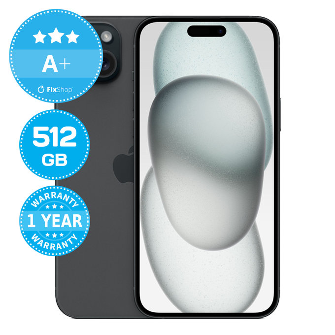 Apple iPhone 15 Plus Black 512GB A+ Recondi?ionat