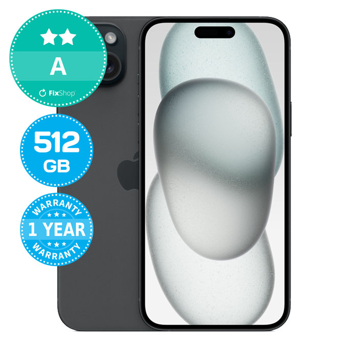 Apple iPhone 15 Plus Black 512GB A Recondi?ionat