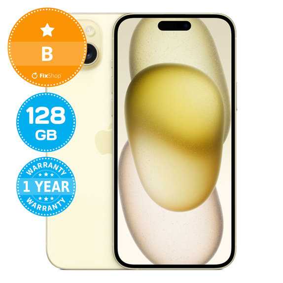 Apple iPhone 15 Plus Yellow 128GB B Recondi?ionat