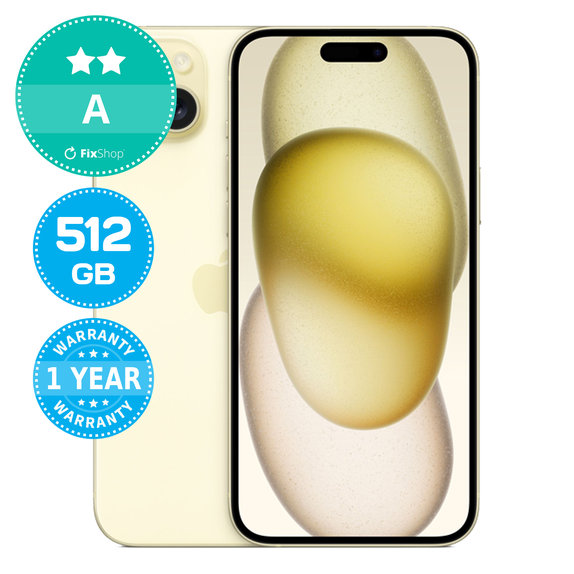 Apple iPhone 15 Plus Yellow 512GB A Recondi?ionat