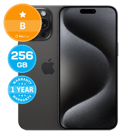 Apple iPhone 15 Pro Max Black Titanium 256GB B Recondi?ionat