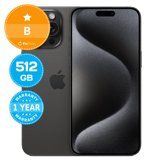 Apple iPhone 15 Pro Max Black Titanium 512GB B Recondi?ionat