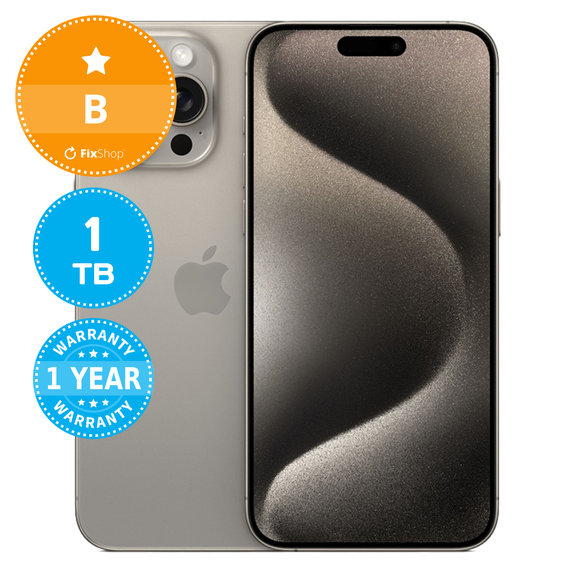 Apple iPhone 15 Pro Max Natural Titanium 1TB B Recondi?ionat