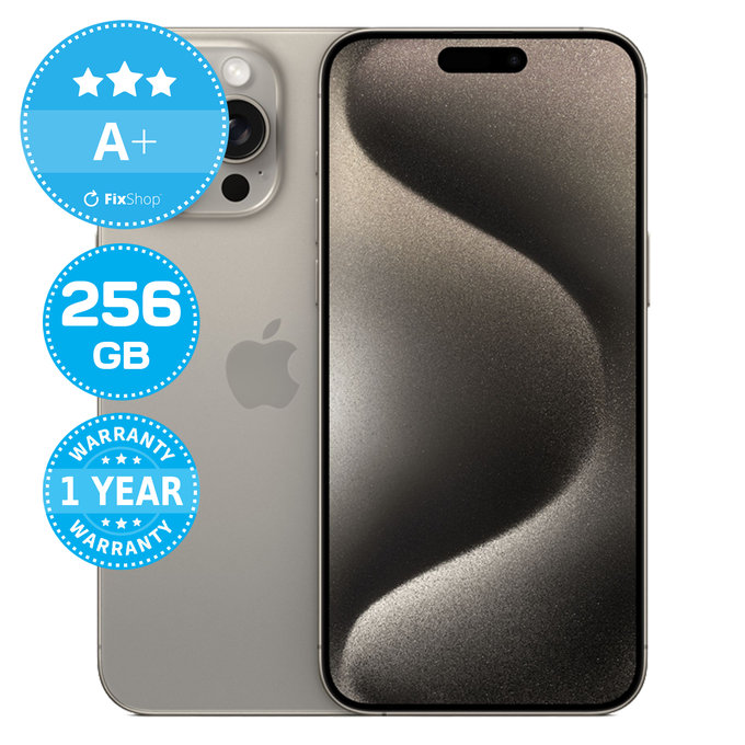 Apple iPhone 15 Pro Max Natural Titanium 256GB A+ Recondi?ionat