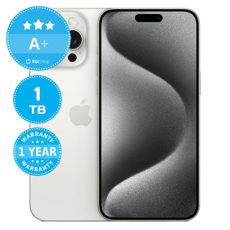 Apple iPhone 15 Pro Max White Titanium 1TB A+ Recondi?ionat