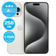 Apple iPhone 15 Pro Max White Titanium 256GB A+ Recondi?ionat