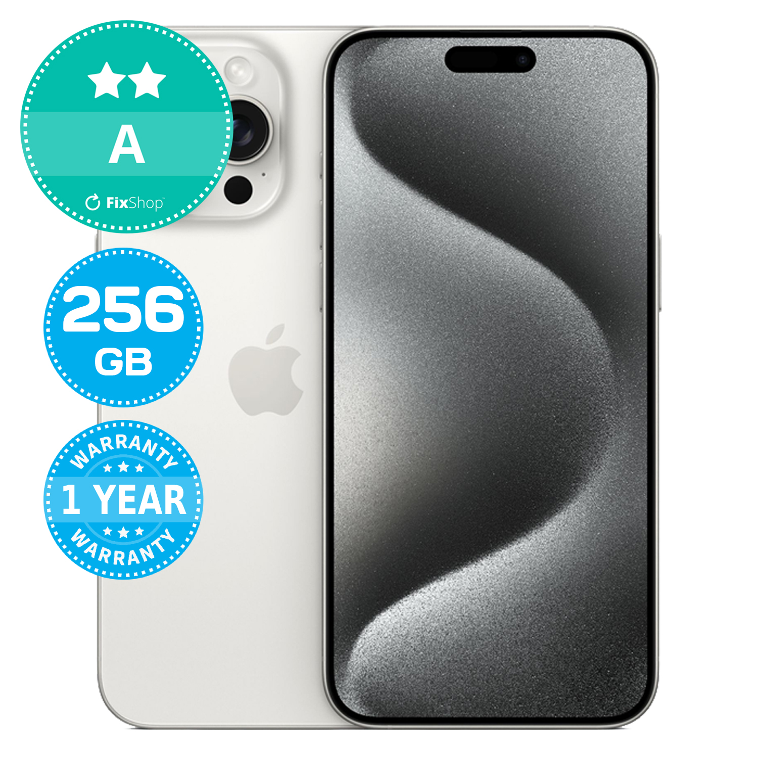 Apple iPhone 15 Pro Max White Titanium 256GB A Recondi?ionat | FixShop