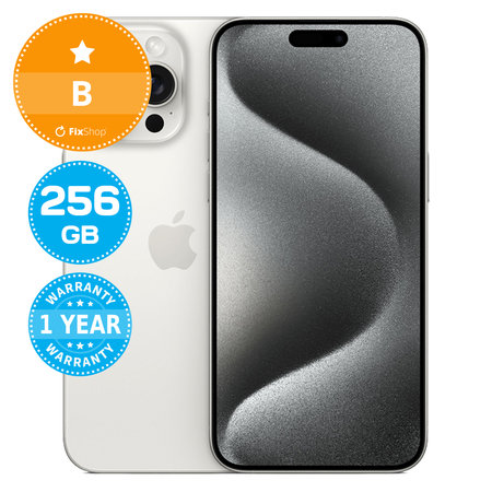 Apple iPhone 15 Pro Max White Titanium 256GB B Recondi?ionat