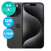 Apple iPhone 15 Pro Black Titanium 128GB A Recondi?ionat