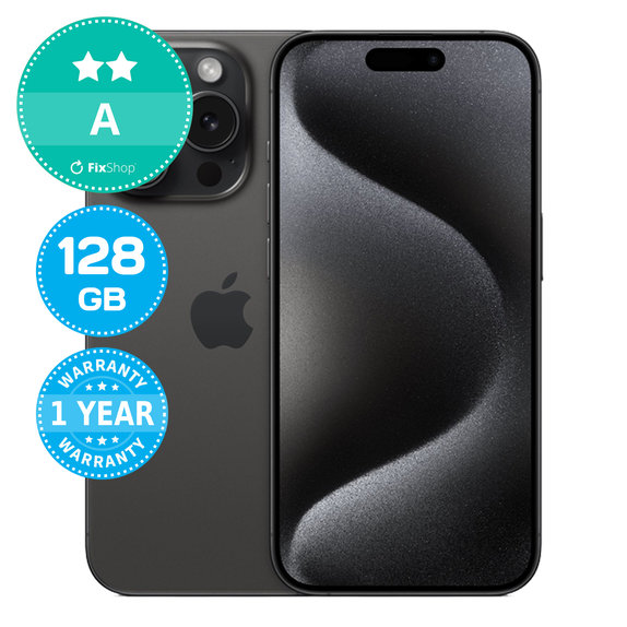Apple iPhone 15 Pro Black Titanium 128GB A Recondi?ionat