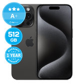 Apple iPhone 15 Pro Black Titanium 512GB A+ Recondi?ionat