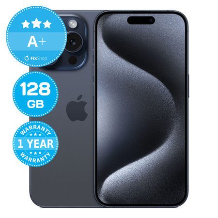 Apple iPhone 15 Pro Blue Titanium 128GB A+ Recondi?ionat