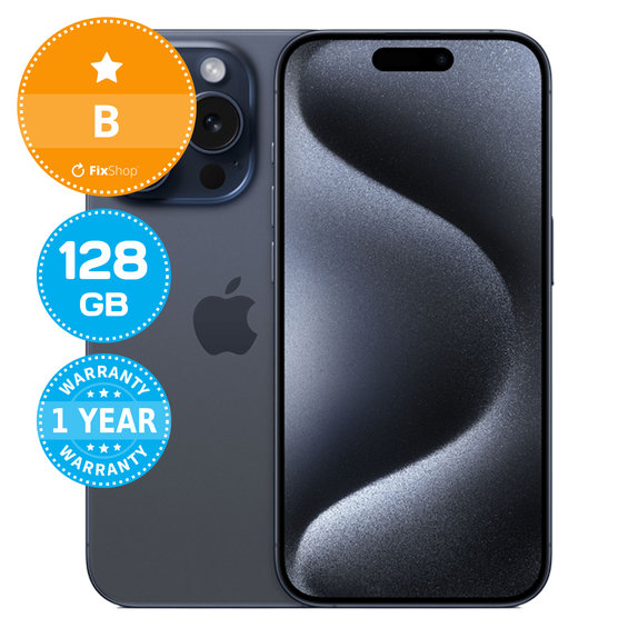Apple iPhone 15 Pro Blue Titanium 128GB B Recondi?ionat