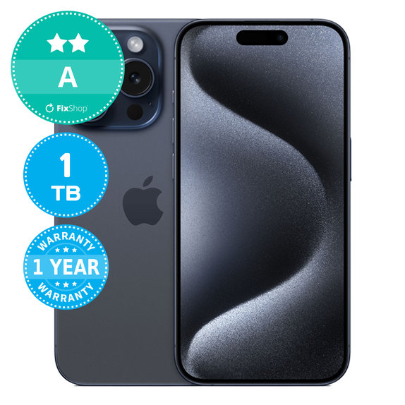 Apple iPhone 15 Pro Blue Titanium 1TB A Recondi?ionat
