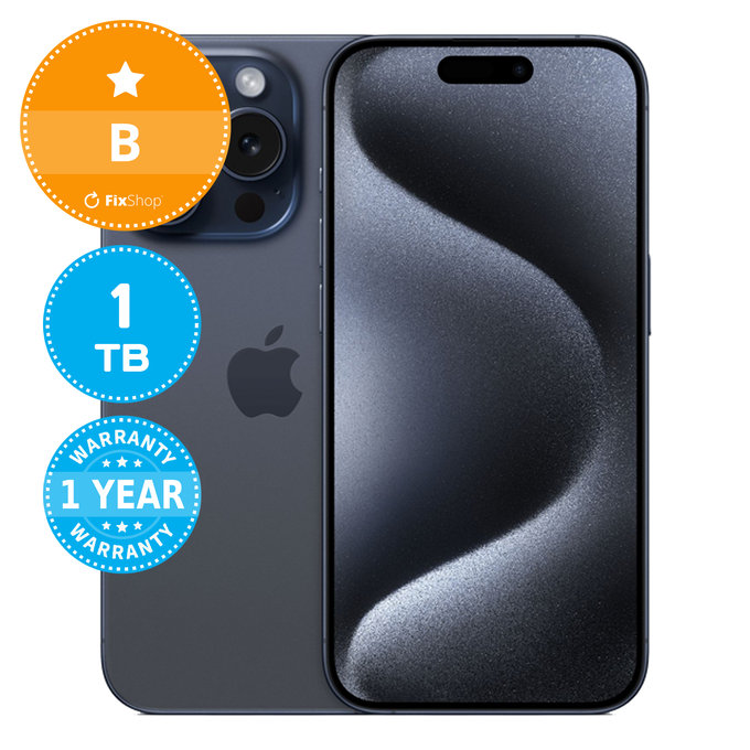 Apple iPhone 15 Pro Blue Titanium 1TB B Recondi?ionat