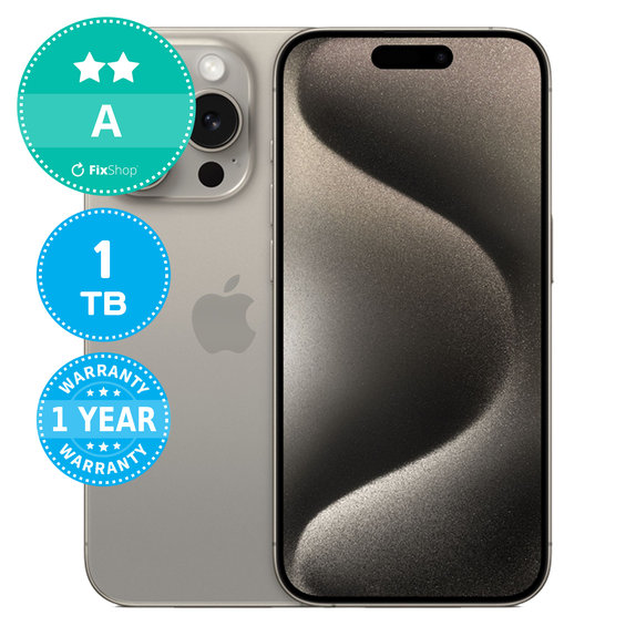 Apple iPhone 15 Pro Natural Titanium 1TB A Recondi?ionat