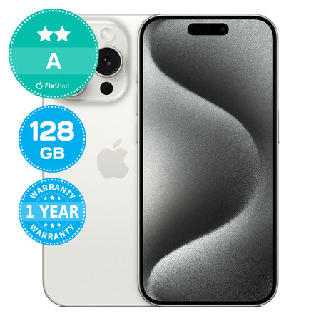 Apple iPhone 15 Pro White Titanium 128GB A Recondi?ionat