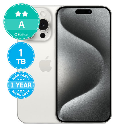 Apple iPhone 15 Pro White Titanium 1TB A Recondi?ionat