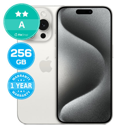 Apple iPhone 15 Pro White Titanium 256GB A Recondi?ionat