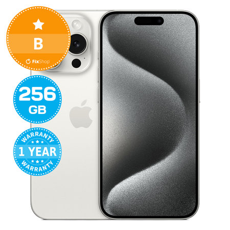 Apple iPhone 15 Pro White Titanium 256GB B Recondi?ionat