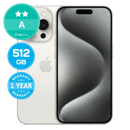 Apple iPhone 15 Pro White Titanium 512GB A Recondi?ionat