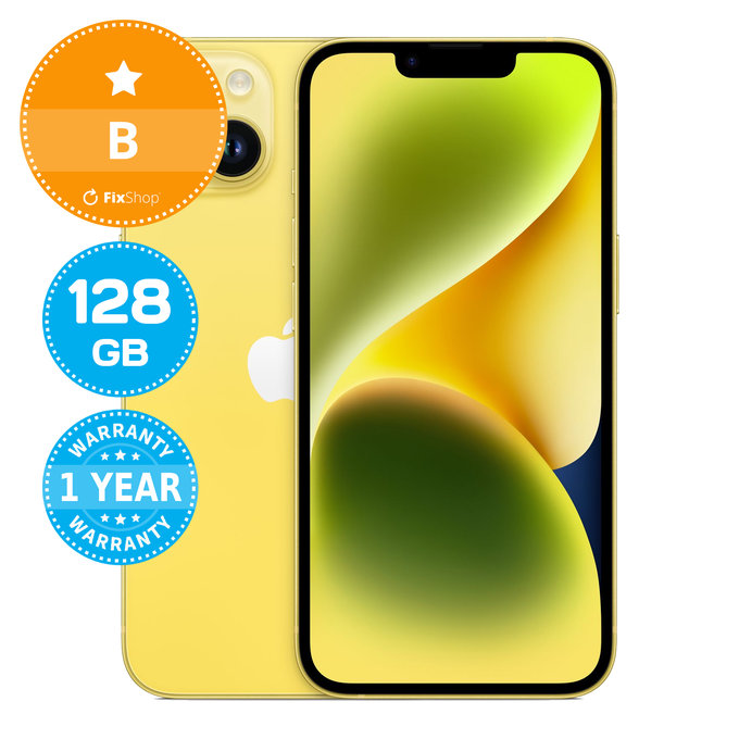 Apple iPhone 14 Yellow 128GB B Recondiționat