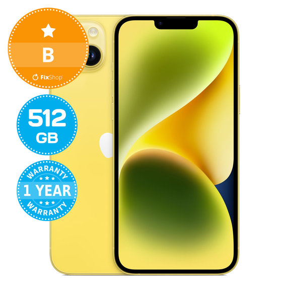 Apple iPhone 14 Plus Yellow 512GB B Recondiționat