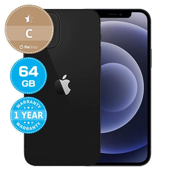 Apple iPhone 12 Mini Black 64GB C Recondiționat