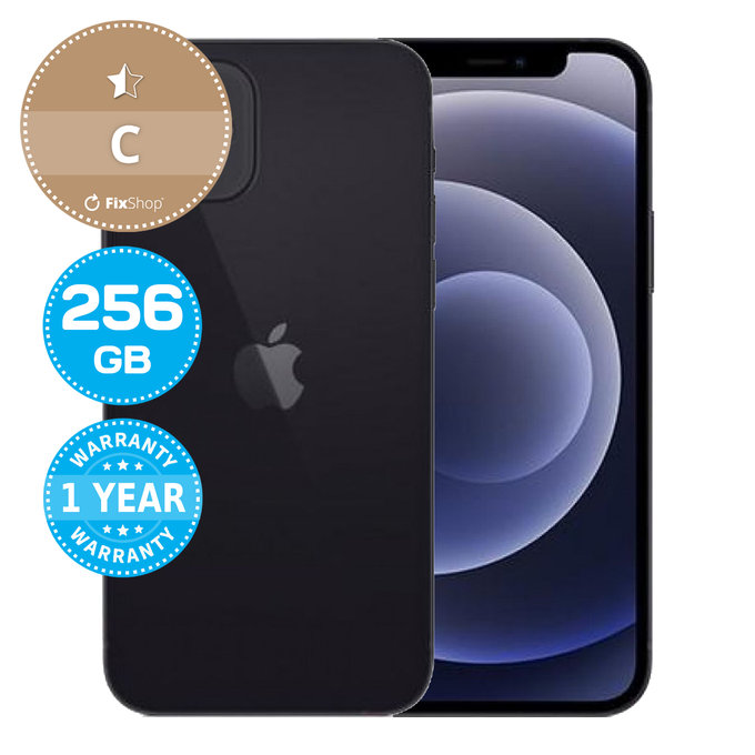 Apple iPhone 12 Black 256GB C Recondiționat