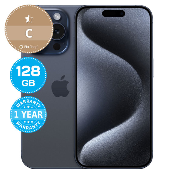 Apple iPhone 15 Pro Blue Titanium 128GB C Recondi?ionat