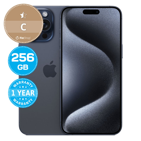 Apple iPhone 15 Pro Max Blue Titanium 256GB C Recondi?ionat