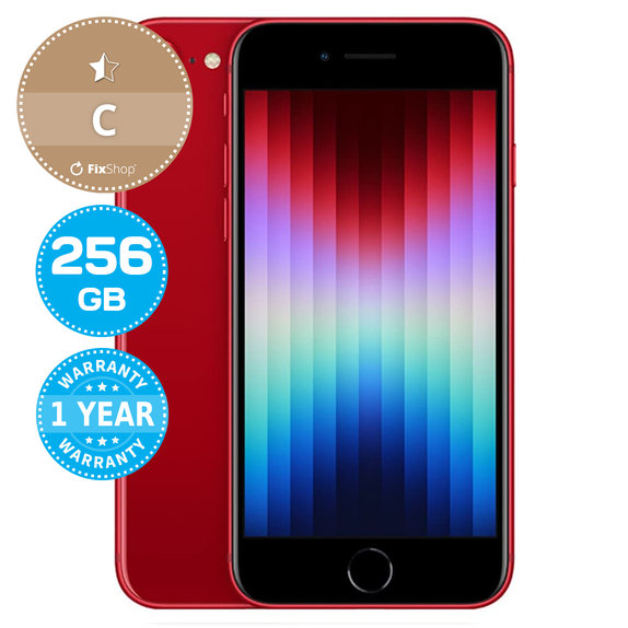 Apple iPhone SE (3rd Gen 2022) (PRODUCT)RED 256GB C Recondiționat