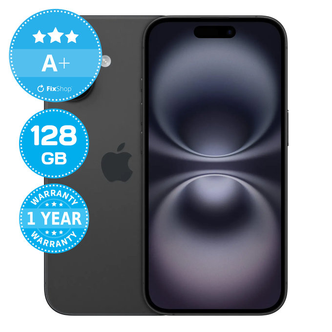 Apple iPhone 16 Black 128GB A+ Recondiționat