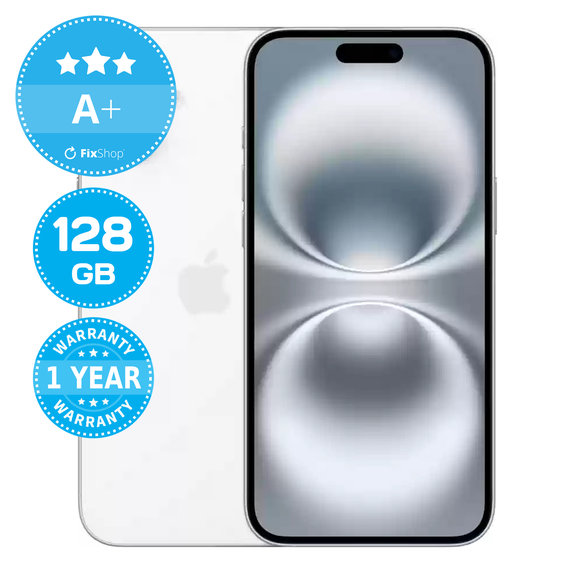 Apple iPhone 16 White 128GB A+ Recondiționat