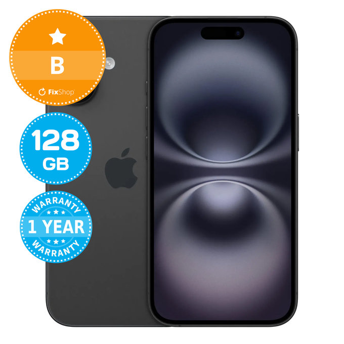 Apple iPhone 16 Black 128GB B Recondi?ionat