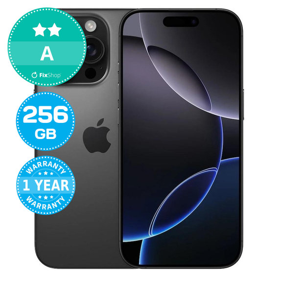Apple iPhone 16 Pro Black Titanium 256GB A Recondi?ionat