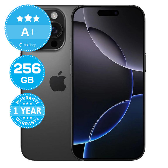 Apple iPhone 16 Pro Black Titanium 256GB A+ Recondi?ionat