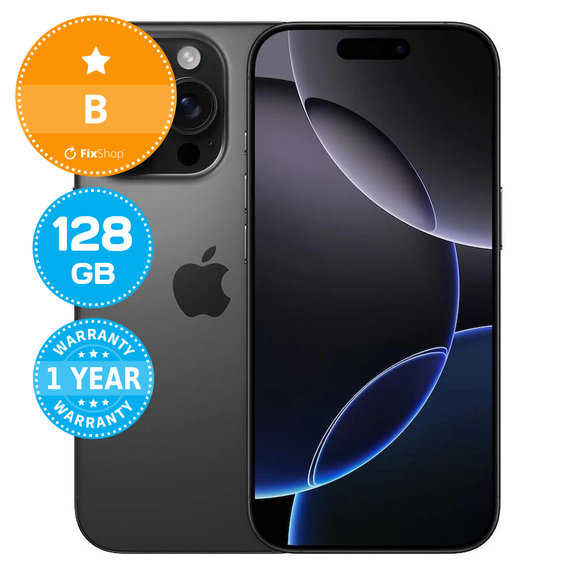 Apple iPhone 16 Pro Black Titanium 128GB B Recondi?ionat