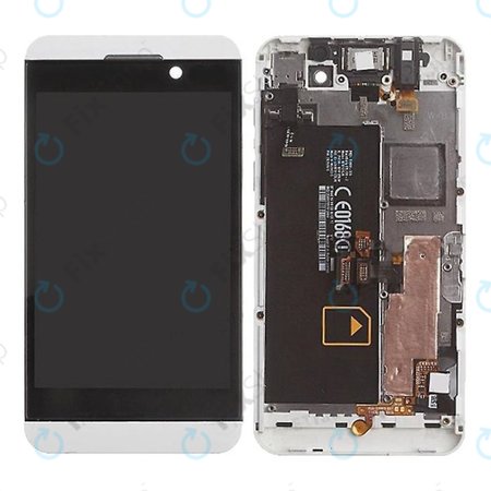 Blackberry Z10 - Ecran LCD + Sticlă Tactilă + Ramă 4G (White) TFT