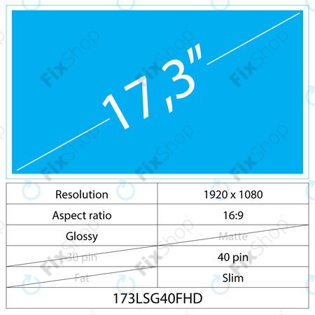 17.3 LCD Slim Lucios 40 pin FHD