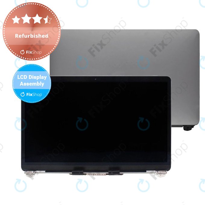 Apple MacBook Air 13" A1932 (2019), 13" A2179 (2020) - Ecran LCD + Sticlă Frontală + Carcasă Spate (Space Gray) Refurbished
