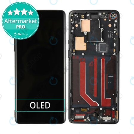 OnePlus 8 Pro - Ecran LCD + Sticlă Tactilă + Ramă (Black) OLED