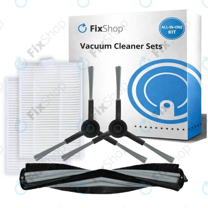 Set de piese de schimb pentru Xiaomi Viomi Alpha 2 PRO, V5 PRO, V5 (1x Perie principală, 2x Filtre, 2x Perii laterale)