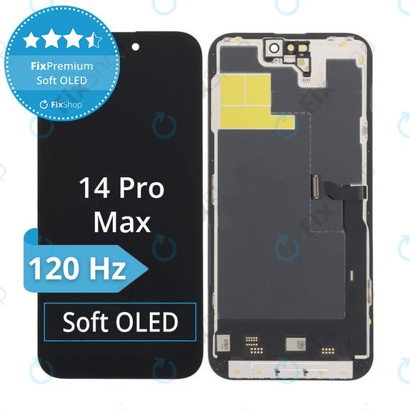 Ecran Soft OLED pentru iPhone 14 Pro Max, Sticlă tactilă cu ramă, DIAGNOSTIC