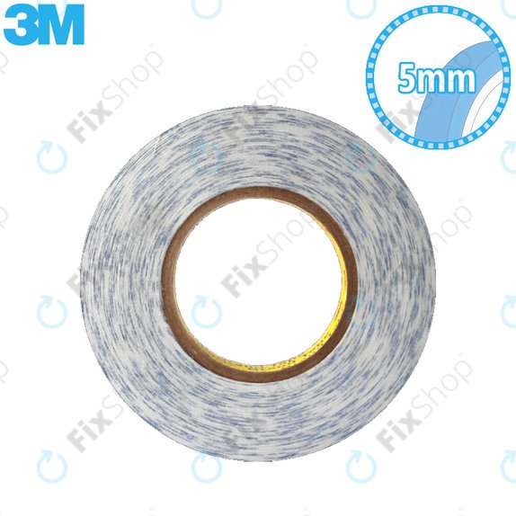 3M - Bandă adezivă pe ambele fete - 5mm x 50m (transparentă)