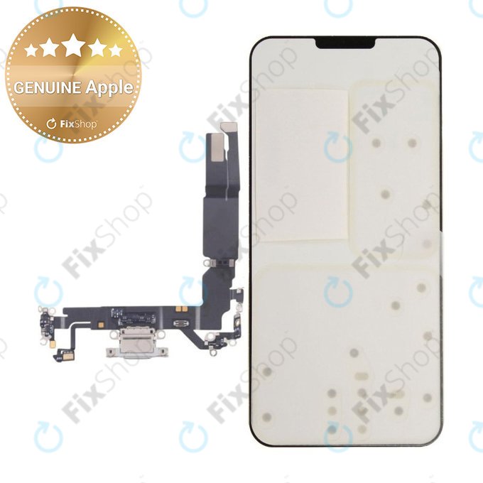 Conector de Încărcare + Cablu Flex pentru iPhone 17 | White | 923-13604 | Genuine Apple